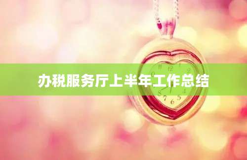 办税服务厅上半年工作总结
