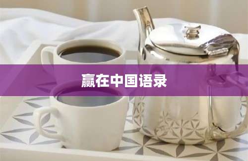 赢在中国语录