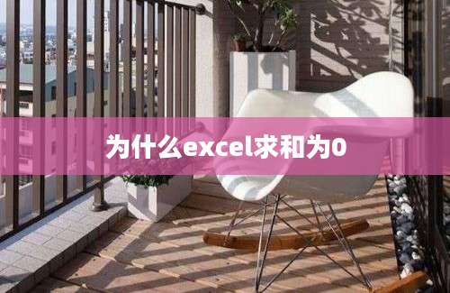 为什么excel求和为0