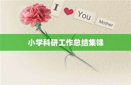 小学科研工作总结集锦