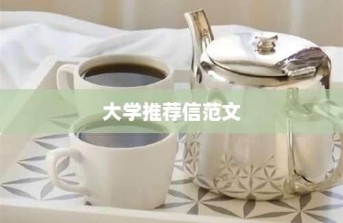 大学推荐信范文