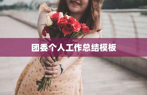 团委个人工作总结模板