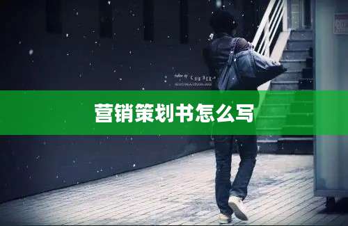 营销策划书怎么写