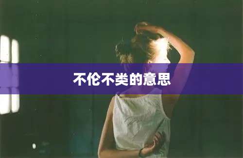不伦不类的意思