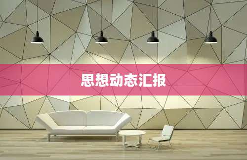 思想动态汇报