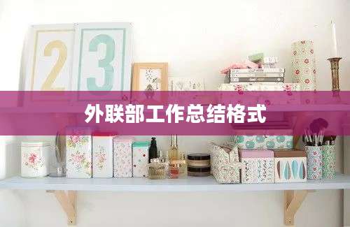 外联部工作总结格式