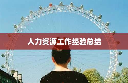 人力资源工作经验总结