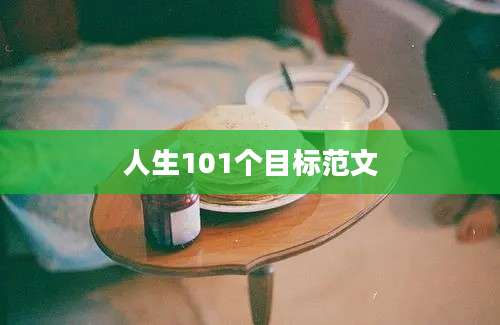 人生101个目标范文