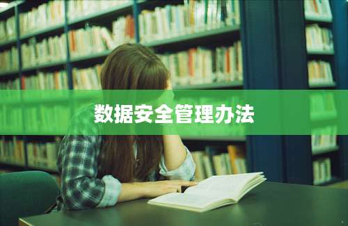 数据安全管理办法