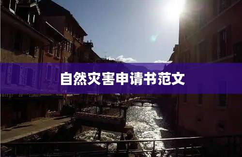 自然灾害申请书范文