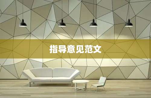指导意见范文