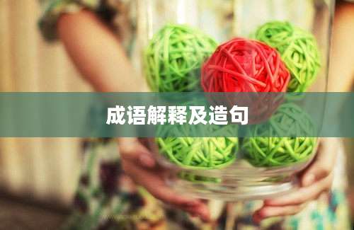 成语解释及造句
