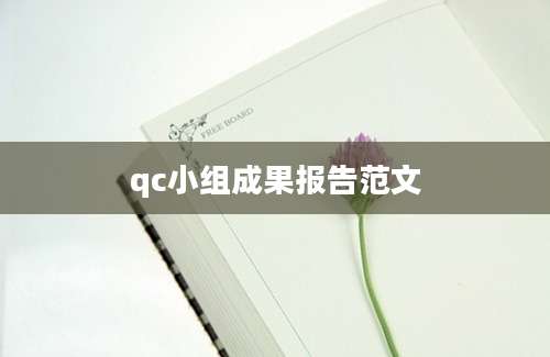 qc小组成果报告范文