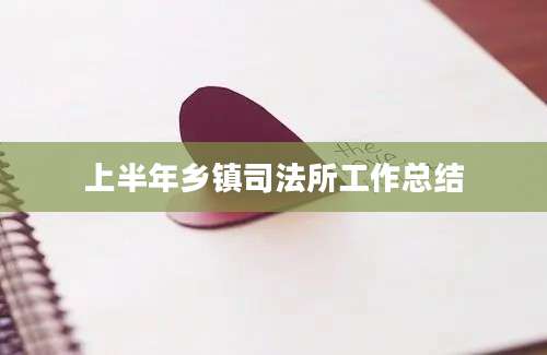 上半年乡镇司法所工作总结