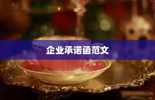 企业承诺函范文