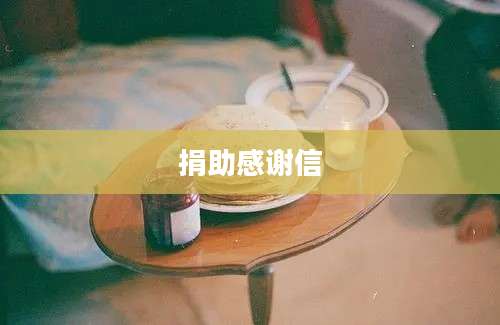 捐助感谢信