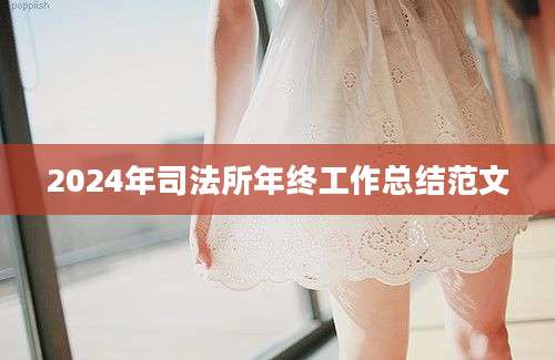 2024年司法所年终工作总结范文