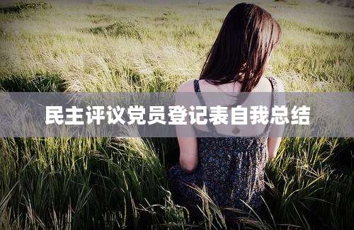 民主评议党员登记表自我总结