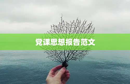 党课思想报告范文