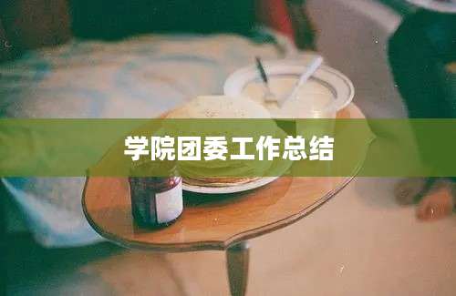 学院团委工作总结