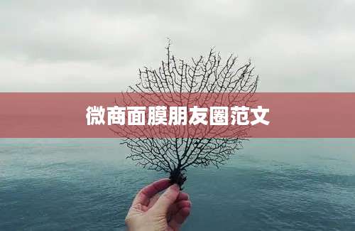 微商面膜朋友圈范文