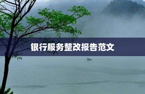 银行服务整改报告范文