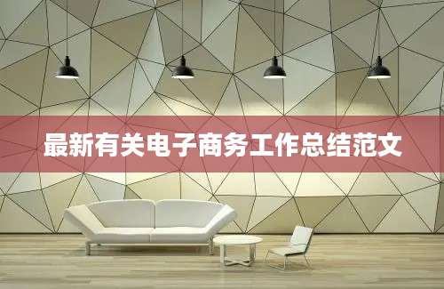 最新有关电子商务工作总结范文