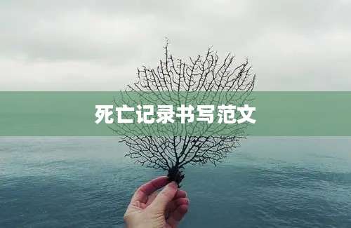 死亡记录书写范文