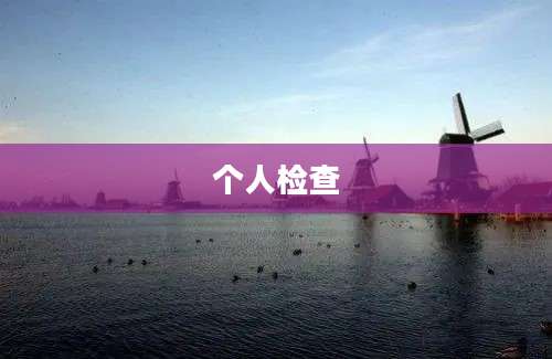 个人检查
