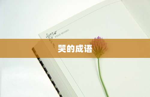 哭的成语