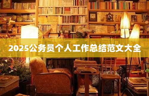 2025公务员个人工作总结范文大全