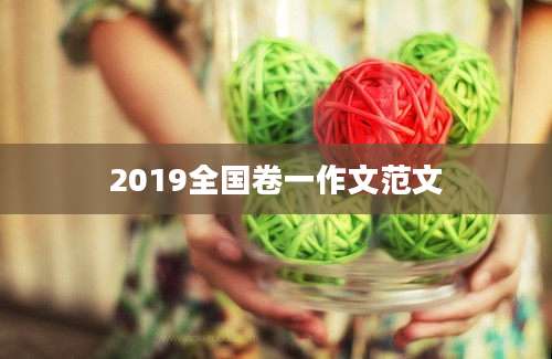 2019全国卷一作文范文
