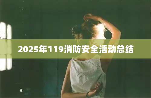 2025年119消防安全活动总结