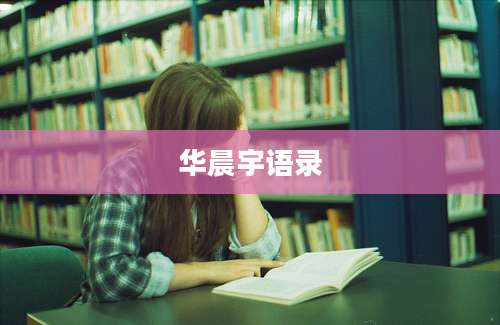 华晨宇语录