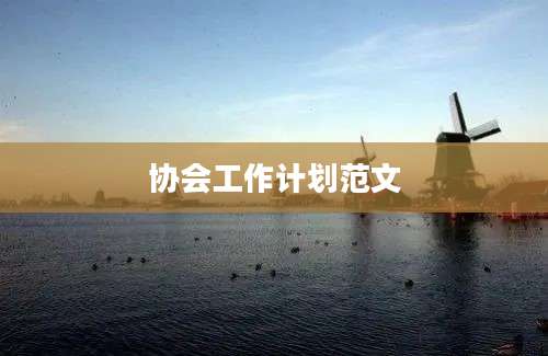 协会工作计划范文