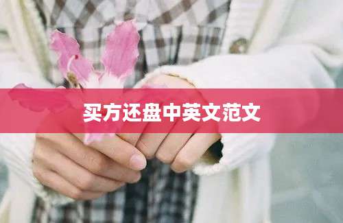 买方还盘中英文范文