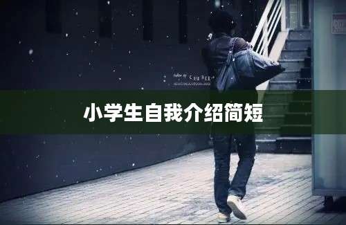 小学生自我介绍简短