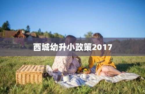 西城幼升小政策2017