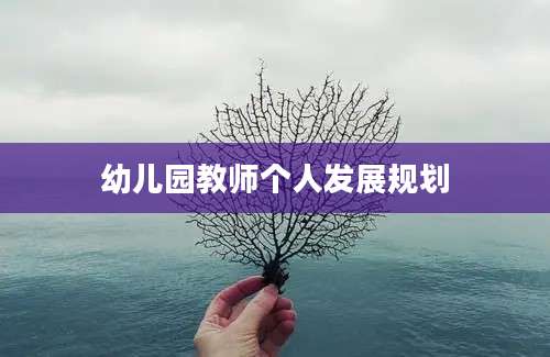 幼儿园教师个人发展规划
