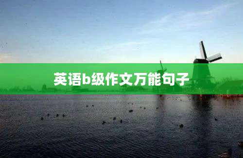 英语b级作文万能句子