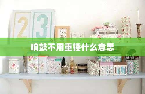响鼓不用重锤什么意思