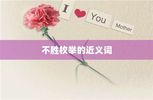 不胜枚举的近义词