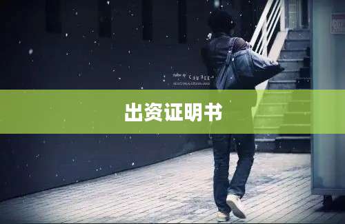 出资证明书