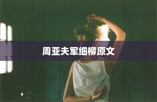 周亚夫军细柳原文