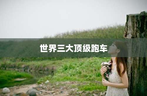 世界三大顶级跑车