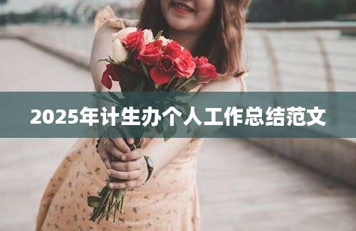 2025年计生办个人工作总结范文
