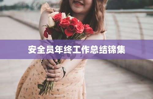 安全员年终工作总结锦集