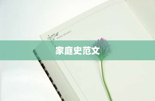 家庭史范文