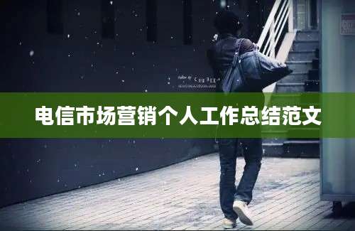 电信市场营销个人工作总结范文