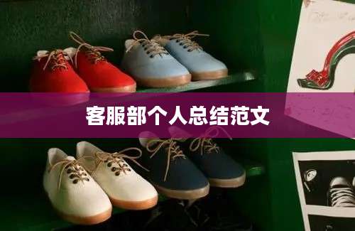 客服部个人总结范文